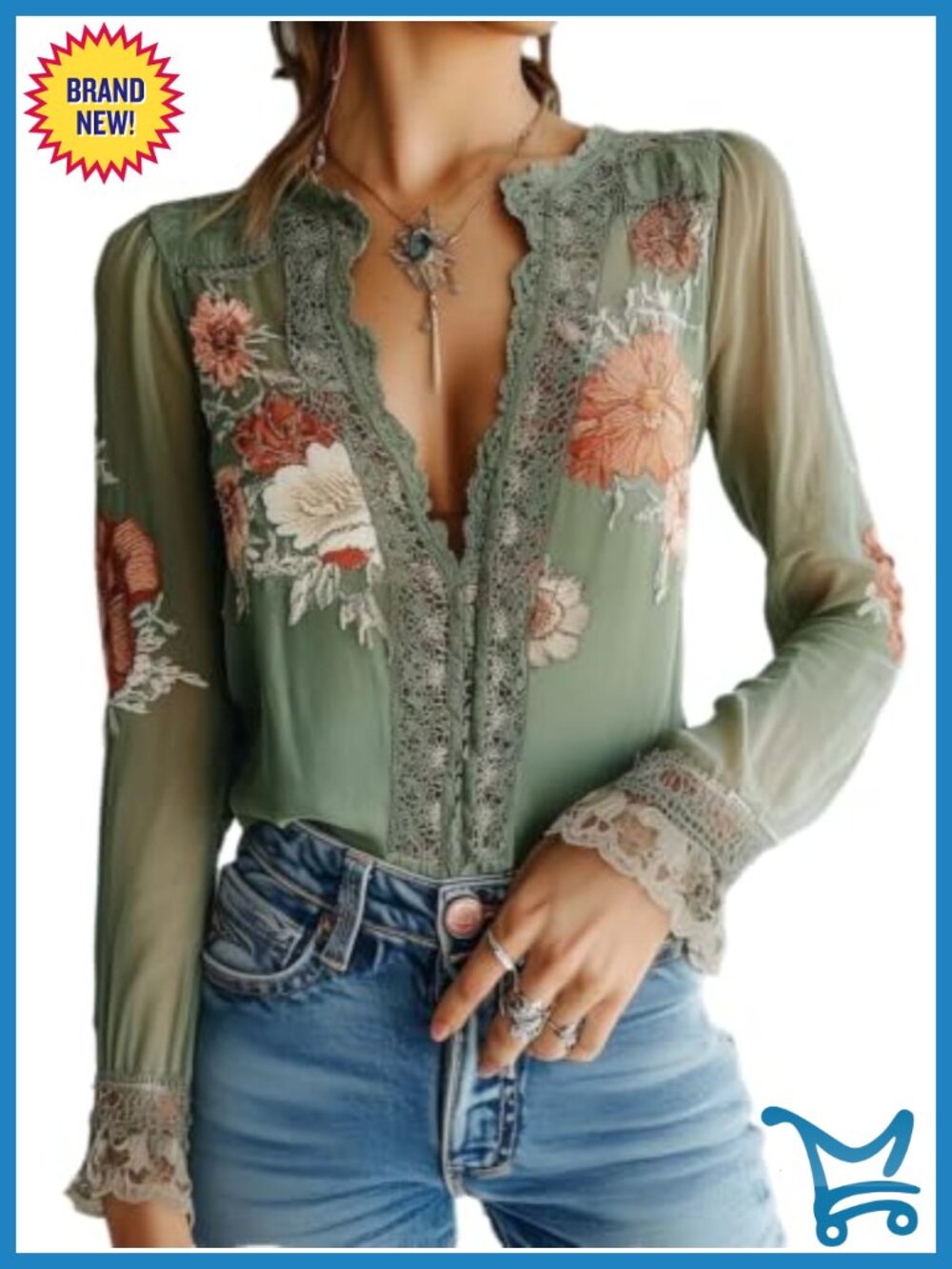Women's Chiffon Blouse Long Sleeve V Neck Sheer Elegant Going Out Top